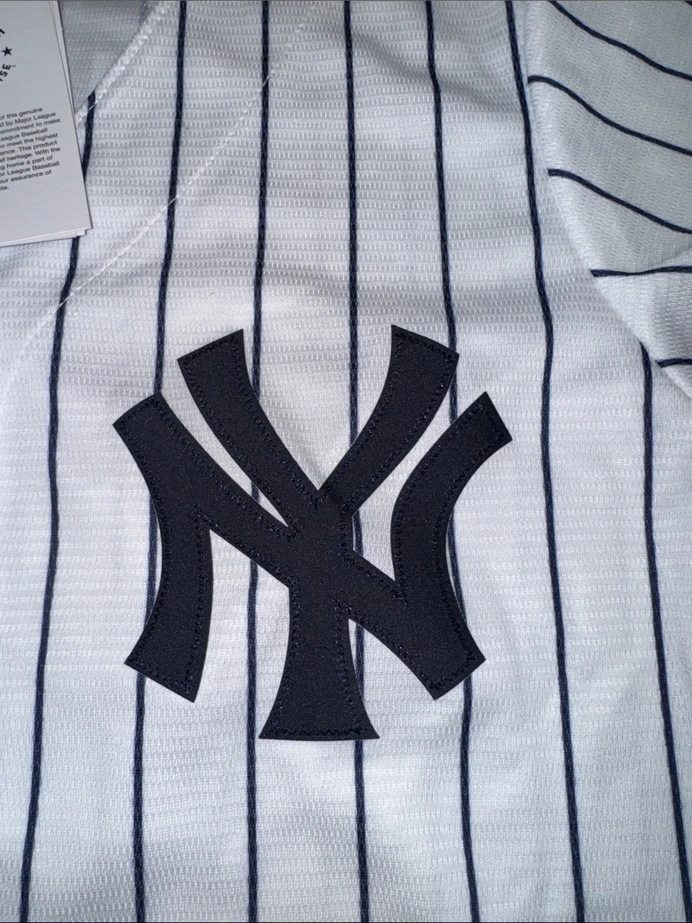 Nike White Pinstripe New York Yankees Button-Up Jersey Women’s Size Medium #99 - Picture 9 of 13